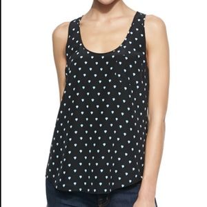 Joie Navy Silk HOT AIR BALOON Tank Top